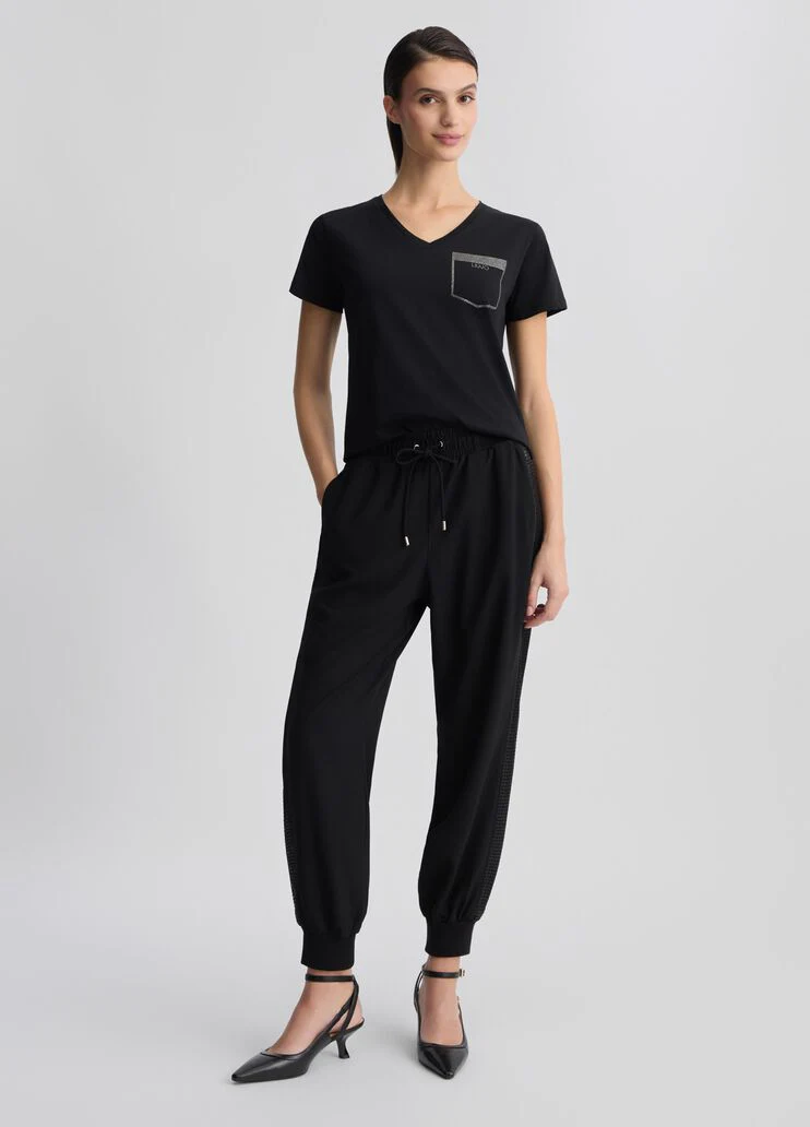 T-shirt with rhinestones