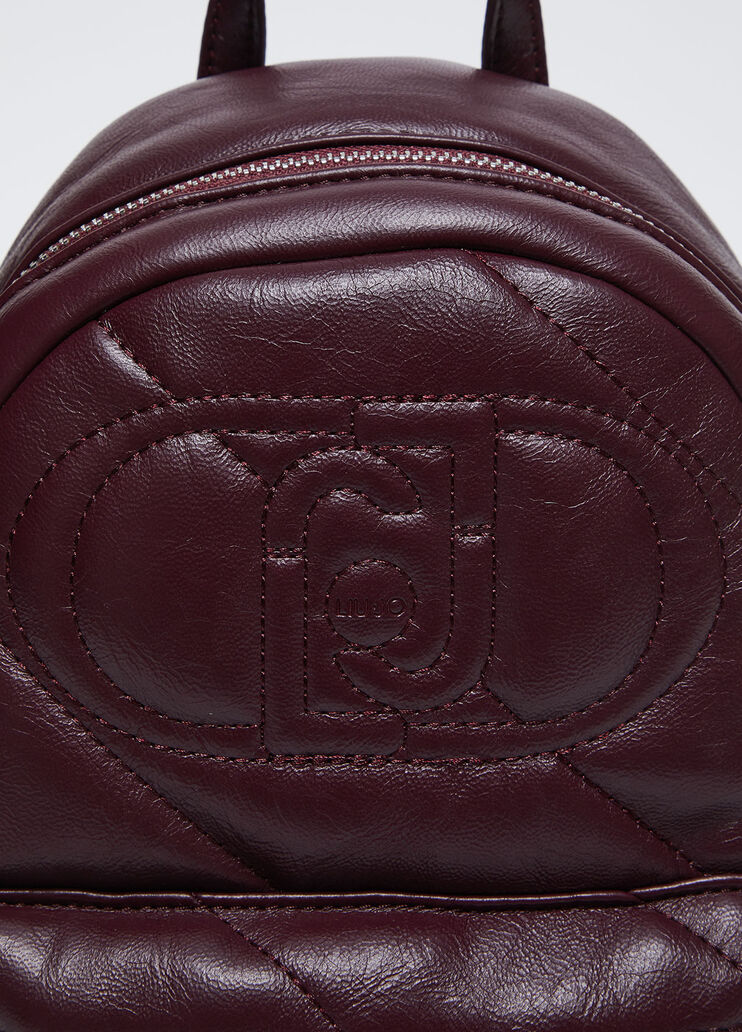 Glossy quilted backpack