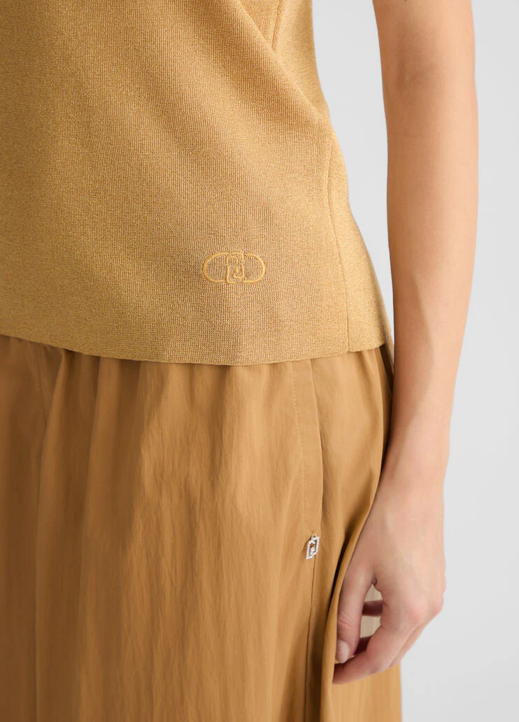 Gold knit top