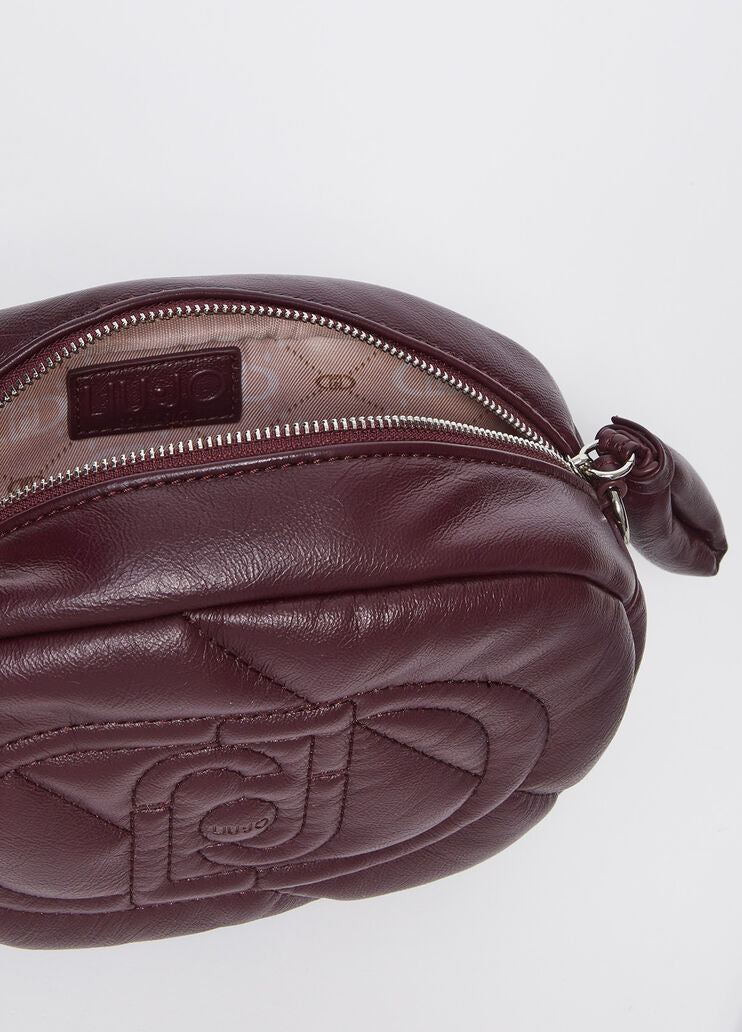 Glossy quilted crossbody bag