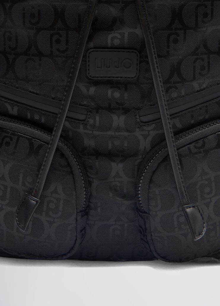 Nylon jacquard backpack