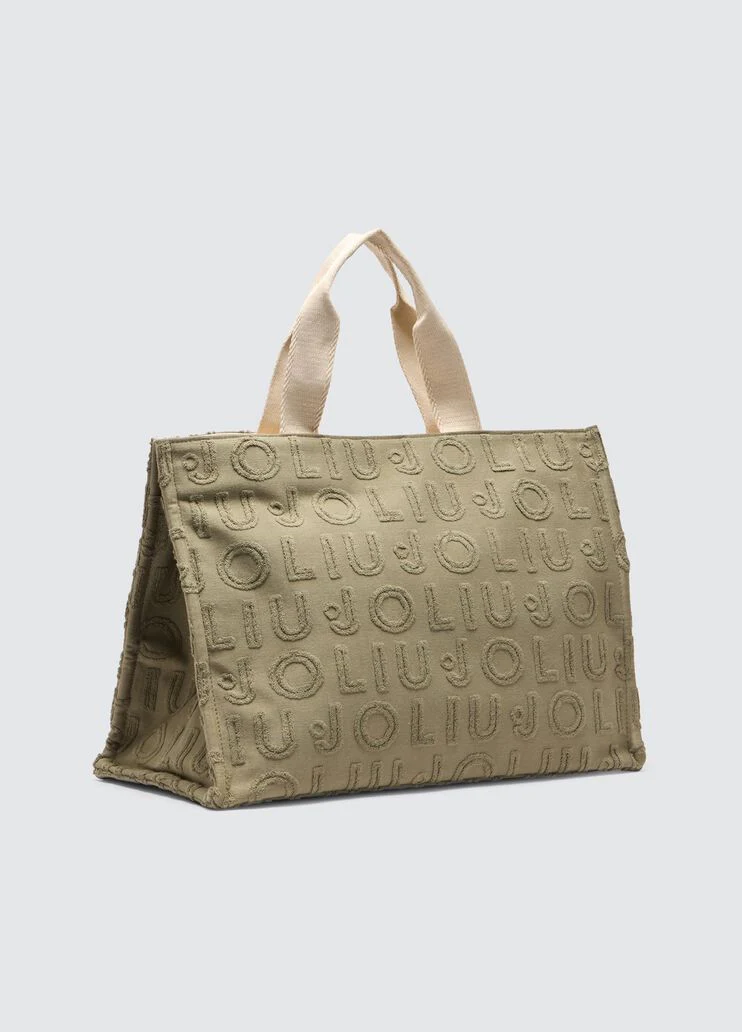 Jacquard bag with logo