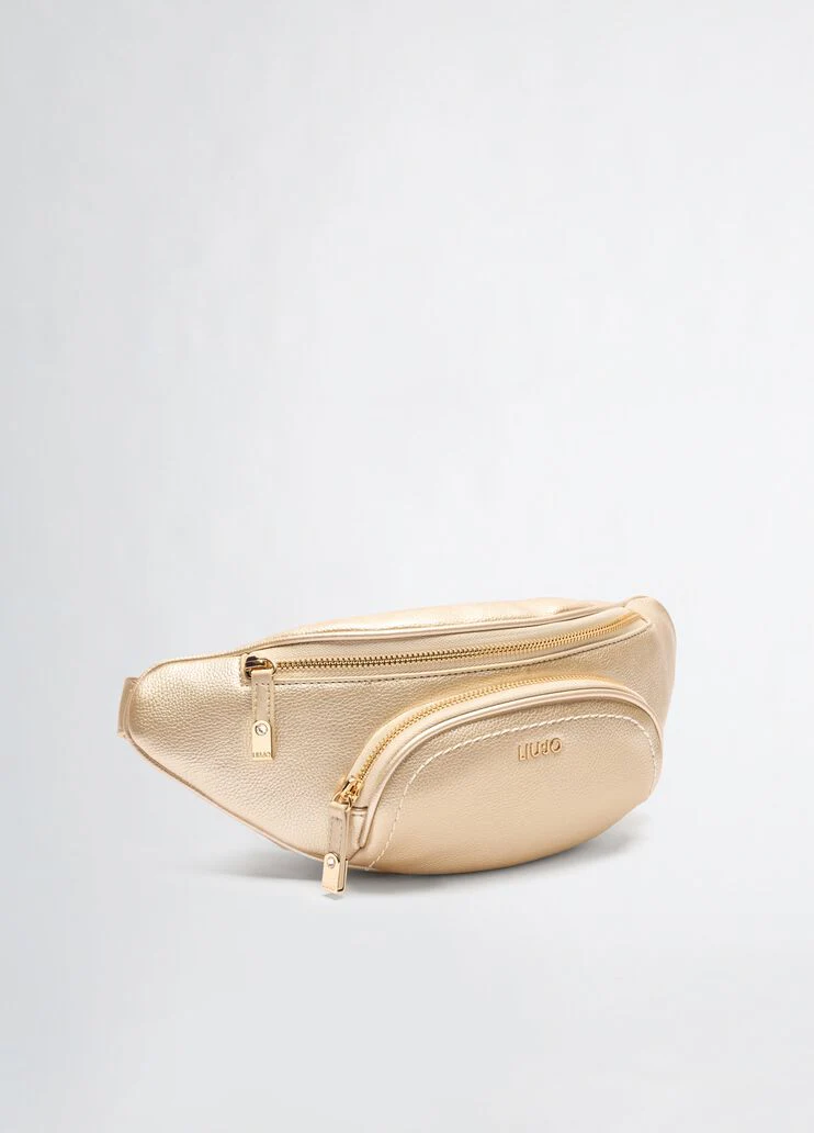 Gold-tone pouch bag
