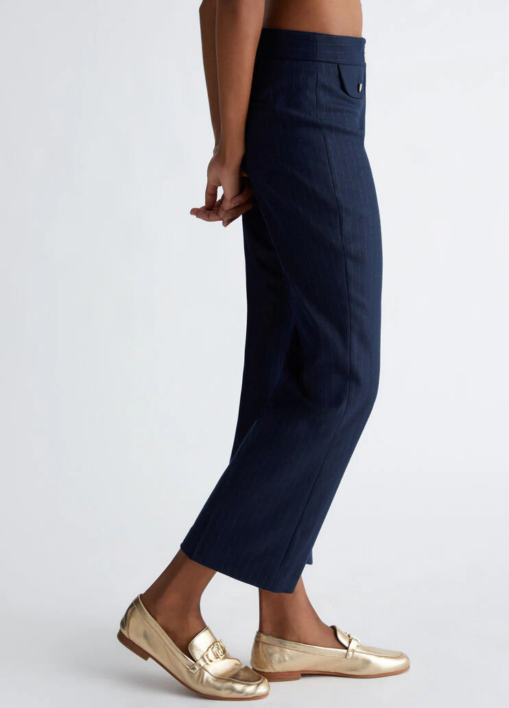 Pinstripe flannel trousers