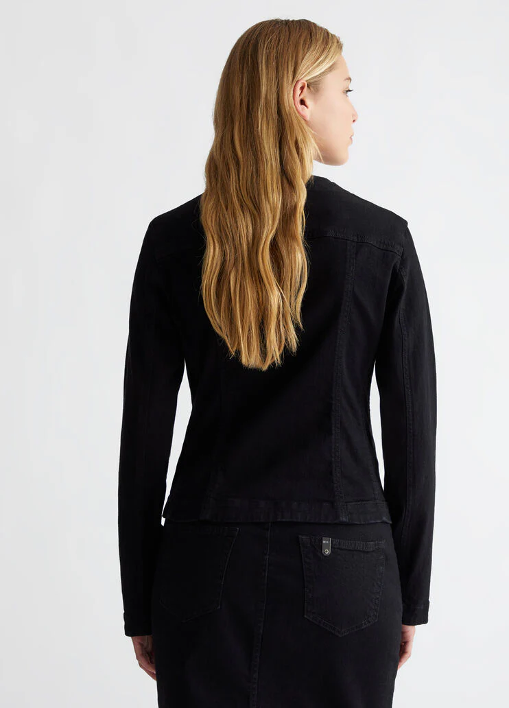 Denim jacket with logo