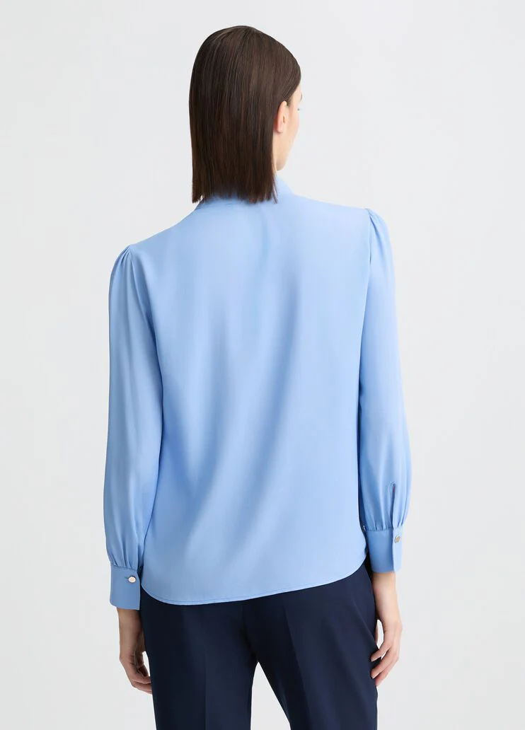 Light blue viscose shirt