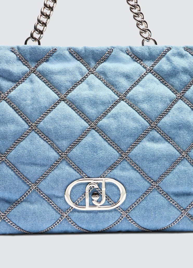 Denim LaPuffy tote bag