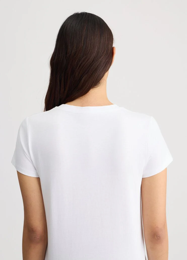 T-shirt with animal-print heart