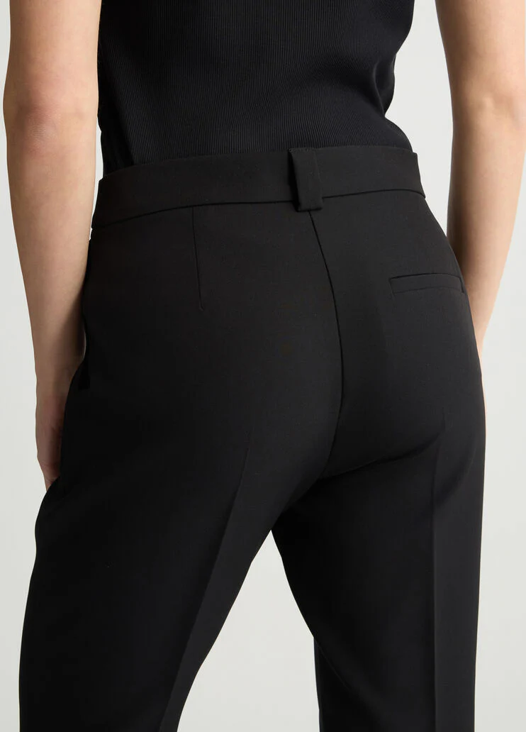 Black fared trousers