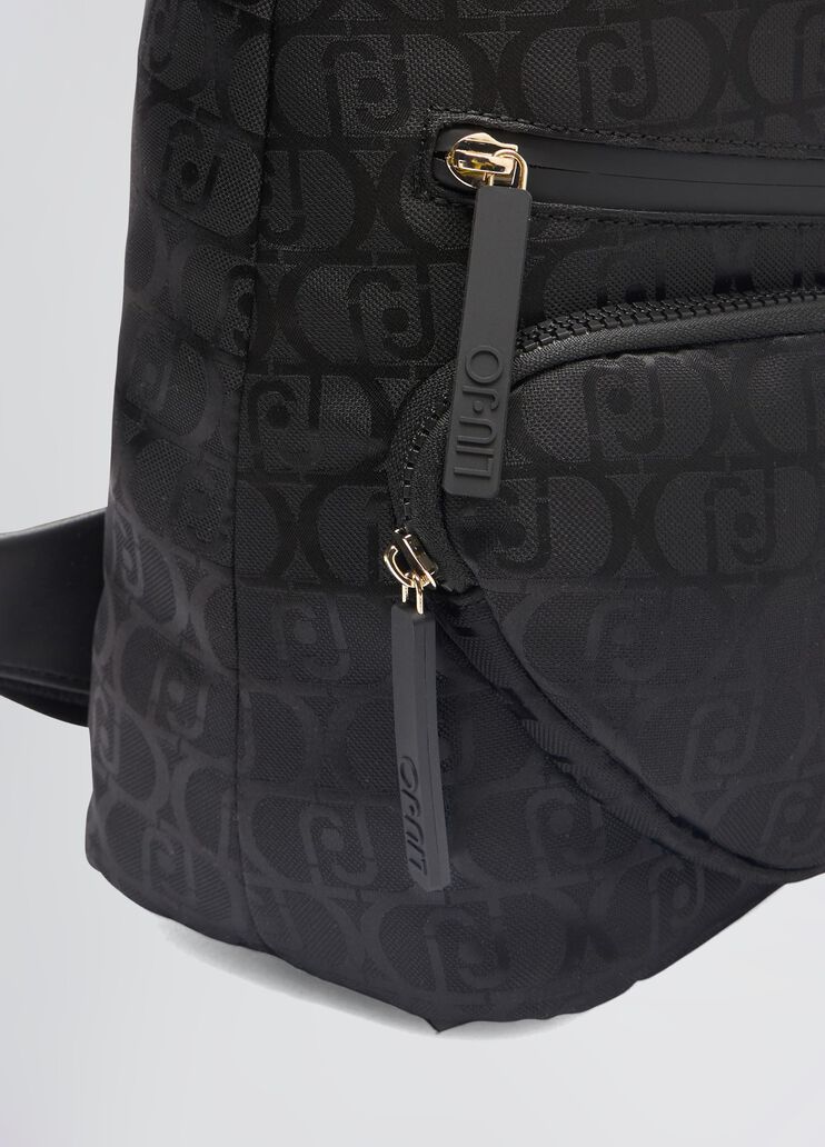 Nylon jacquard backpack