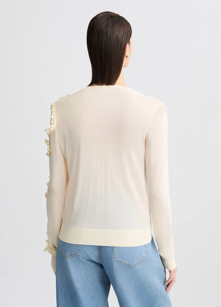 Beige jumper with ruching