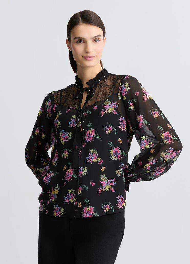 Floral georgette shirt
