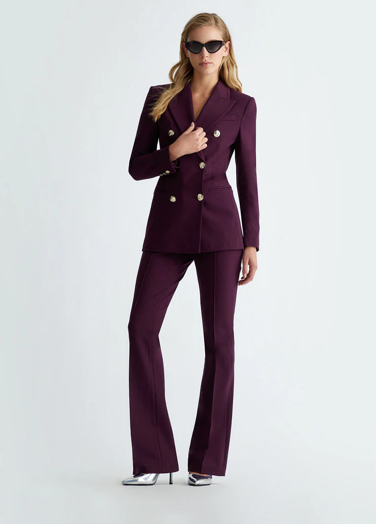 Double-breasted stretch blazer