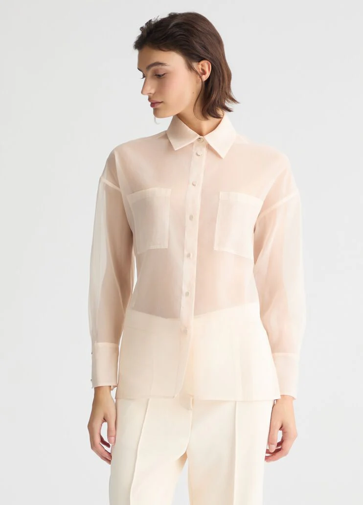 Beige organza shirt