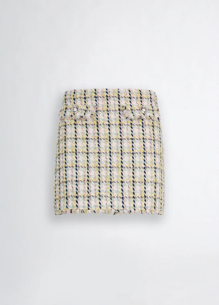 Bouclé miniskirt