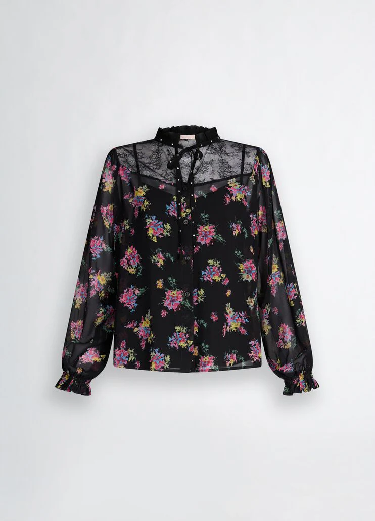 Floral georgette shirt