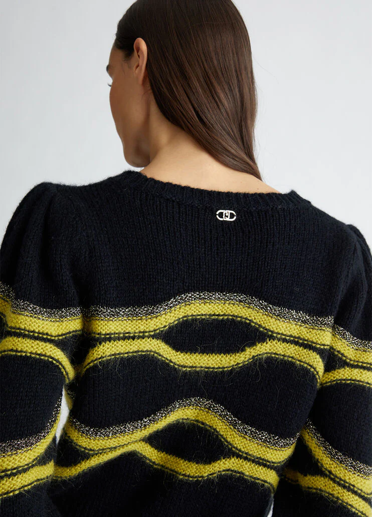 Alpaca-blend jacquard sweater