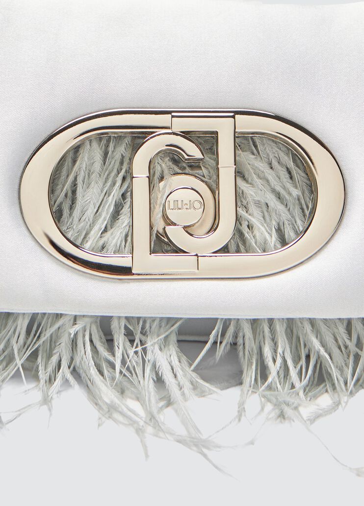 Mini LaPuffy bag with feathered detailing