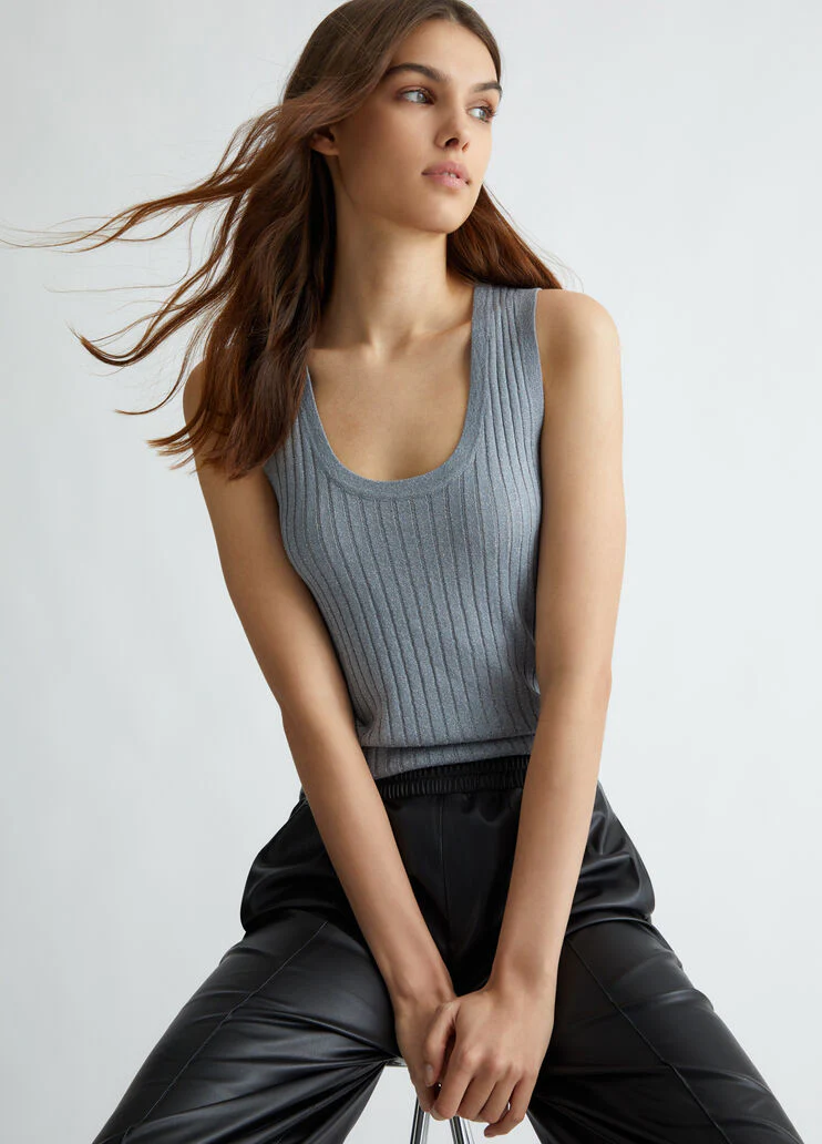 Lurex knit top