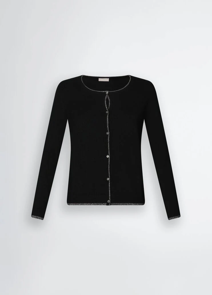 Cardigan with jewel buttons