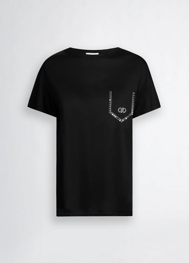 T-shirt with rhinestones