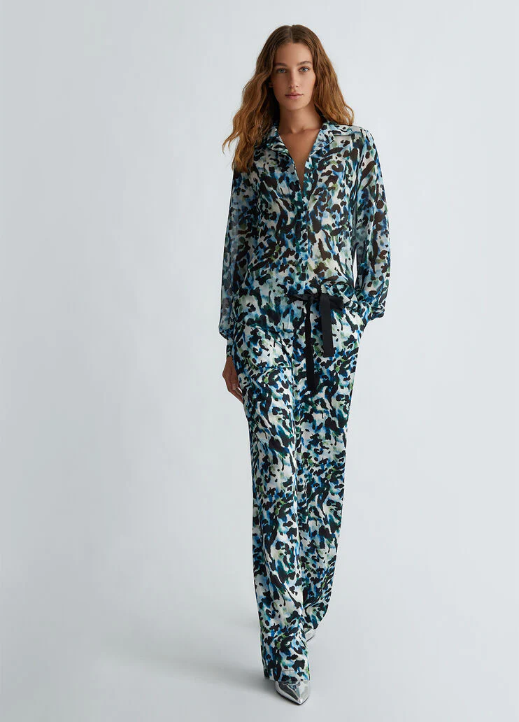 Animal print trousers