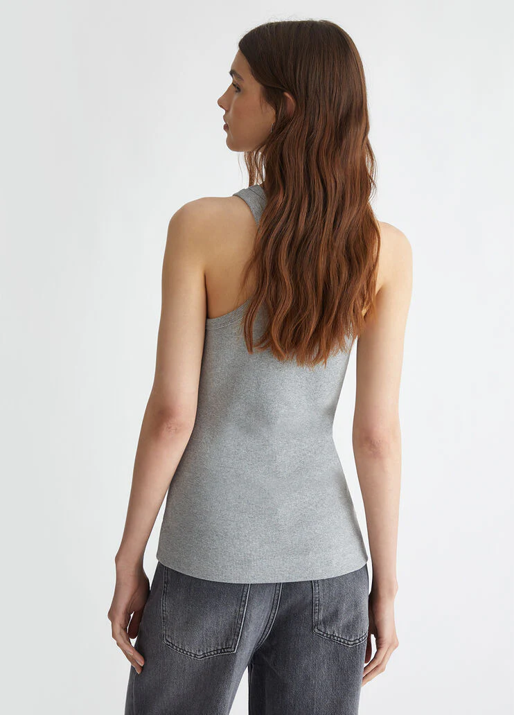 Ribbed top with logo