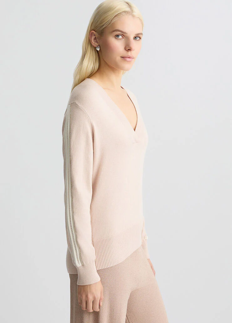 Cotton and wool sweater