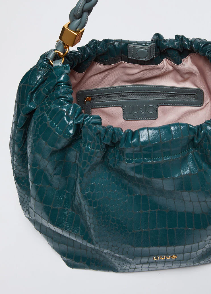 Crocodile-print handbag