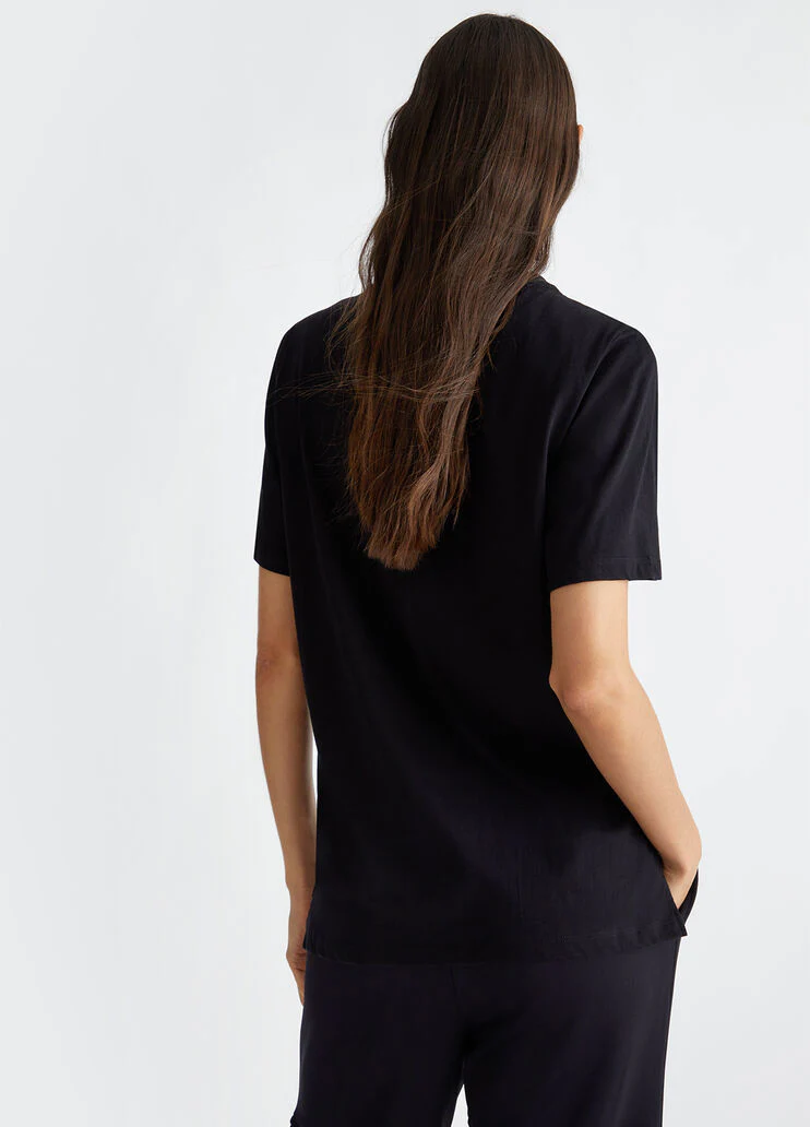 T-shirt with logo and gemstones