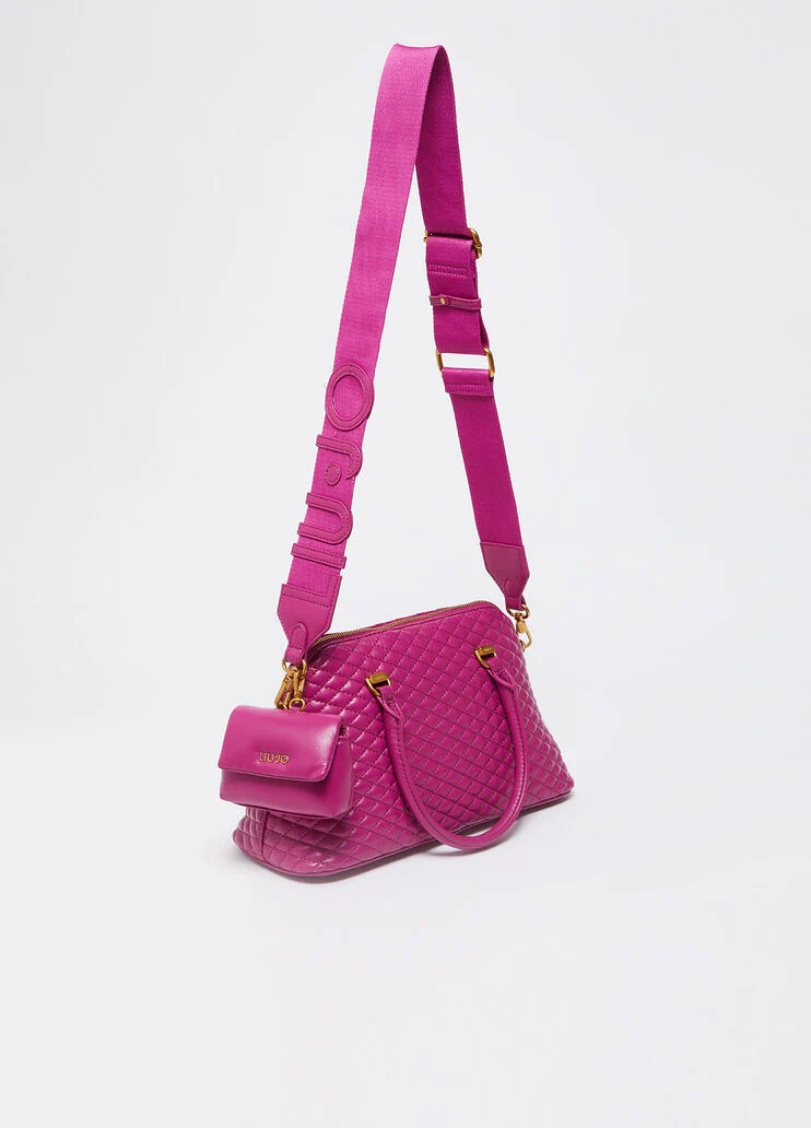 Glossy quilted handbag
