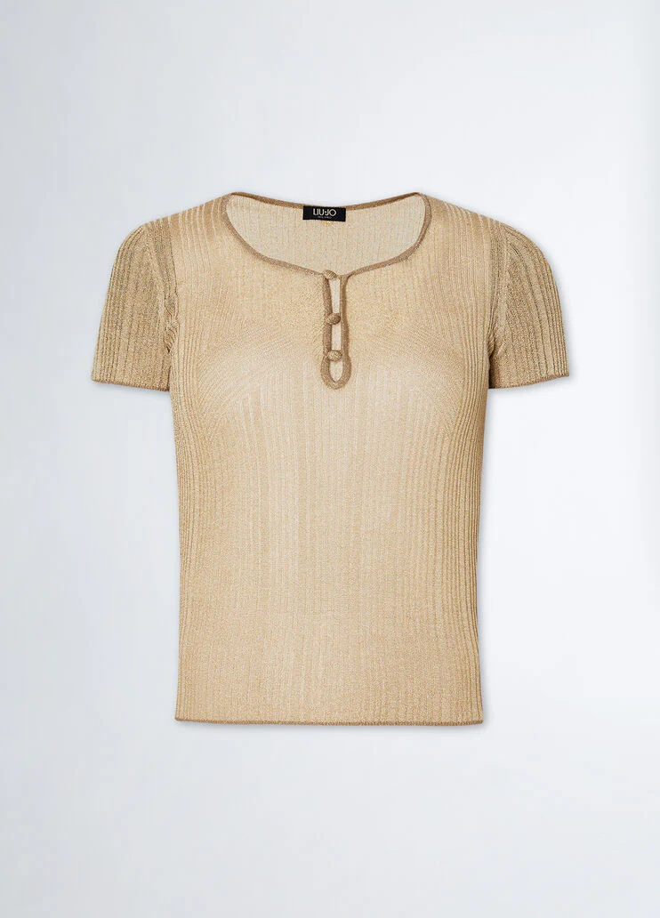 Lurex knit T-shirt