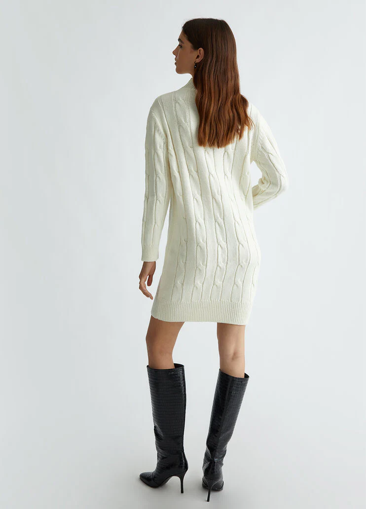 White knit dress