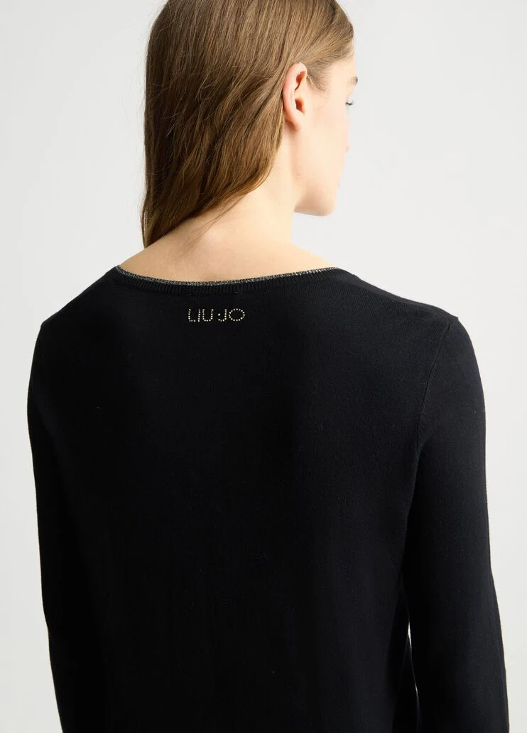 Cardigan with jewel buttons