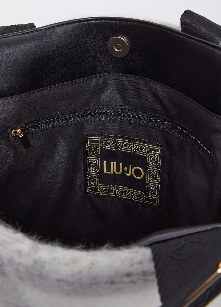 Wool-blend shopping tote