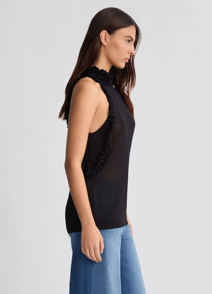 Black viscose top