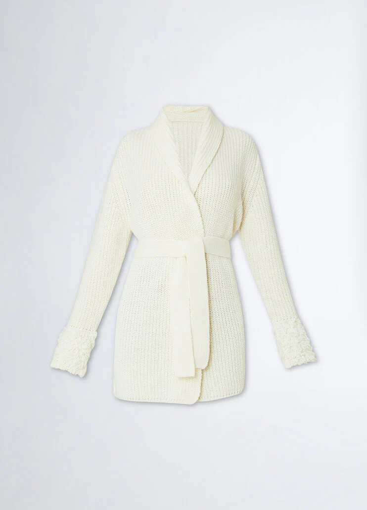 White wool cardigan