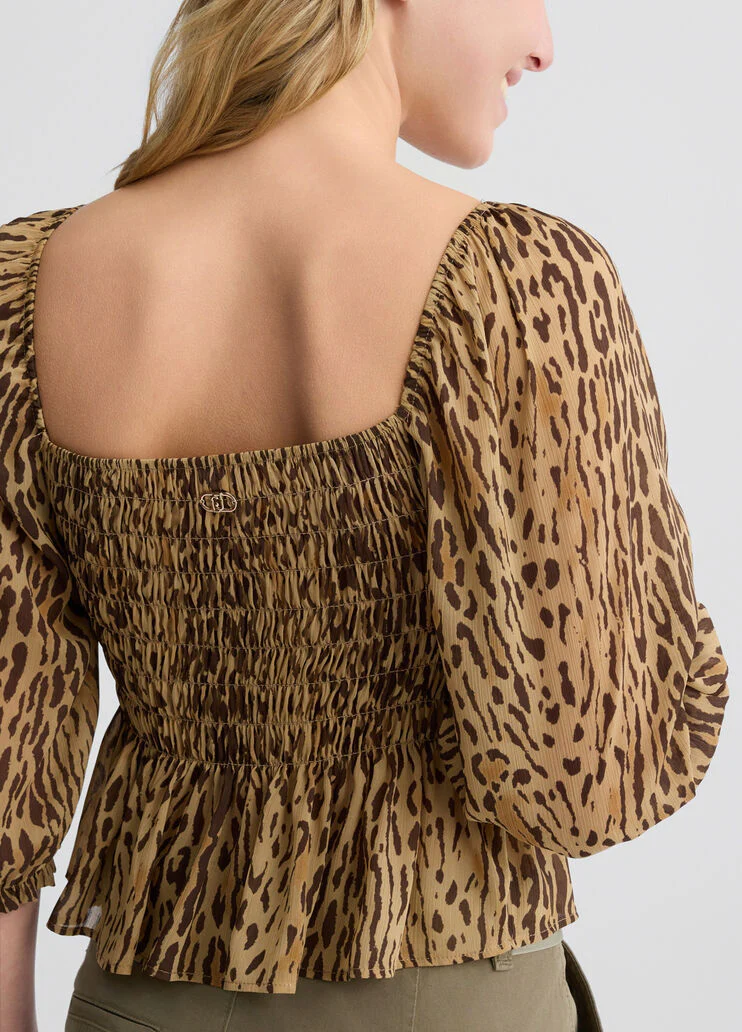 Animal-print top