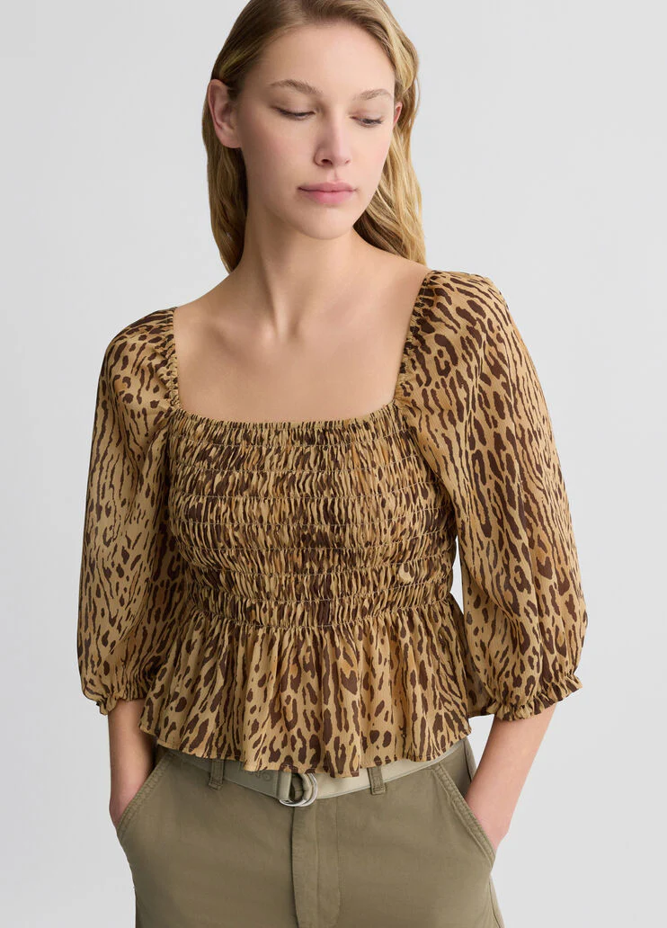 Animal-print top
