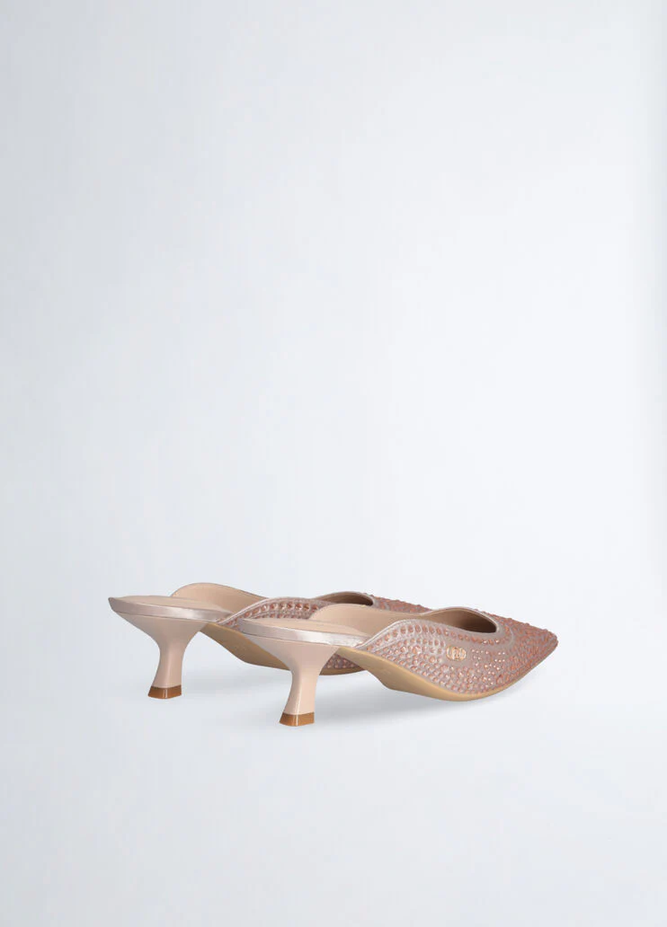 Full rhinestone mules