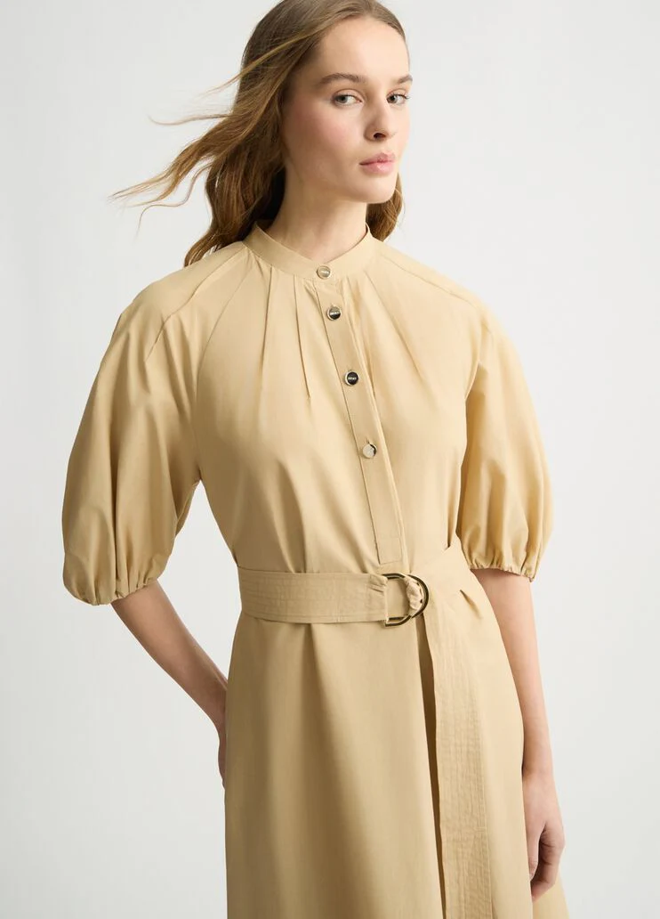 Cotton dress with belt