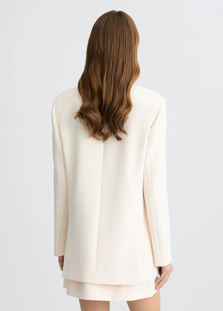 White double-breasted jacket