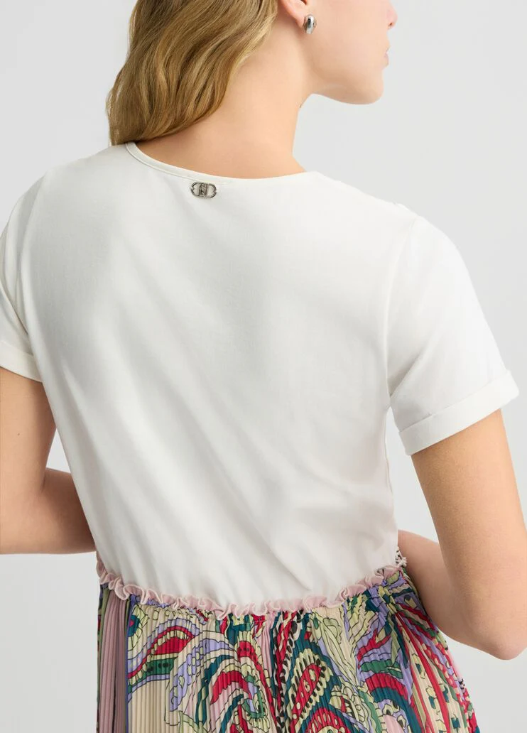 Dress with foulard print