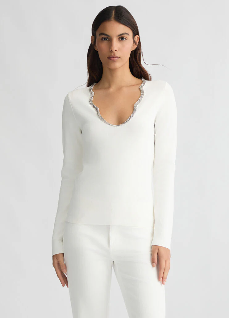 Jumper with gemstones