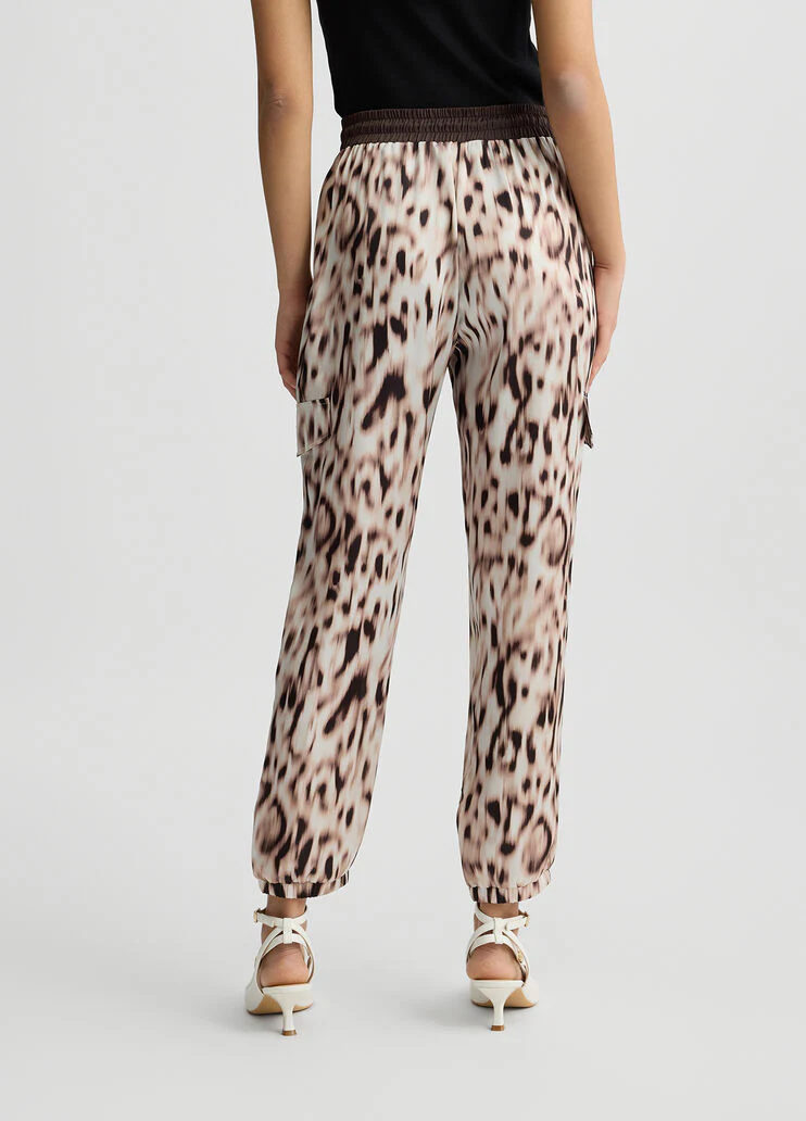 Printed satingging trousers