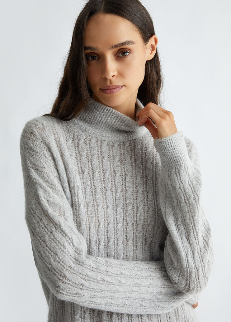 Alpaca-blend knit dress