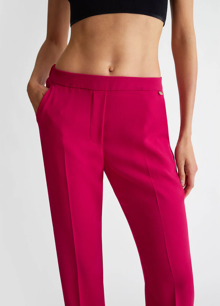 Envers satin suit trousers