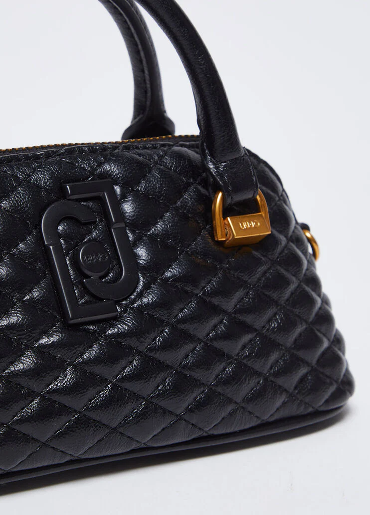 Glossy quilted handbag