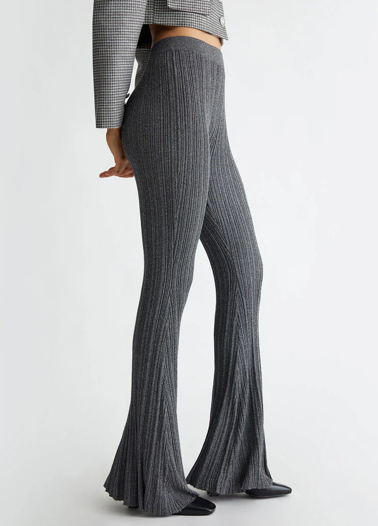 Lurex knit trousers