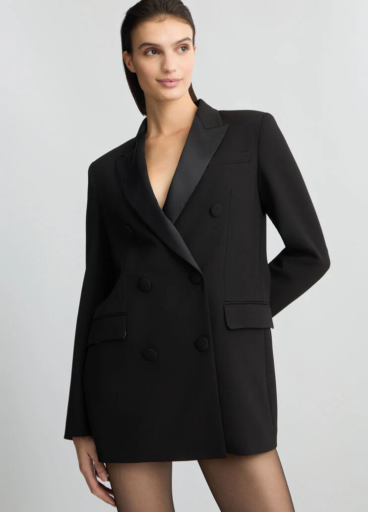 Black double-breasted jacket